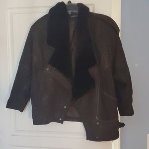 European leather coat